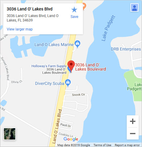 Mapped location of Holloway's Farm Supply